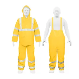 IMPERMEABLE DOBLE CAPA REFLECTANTE AMARILLO XL TRUPER