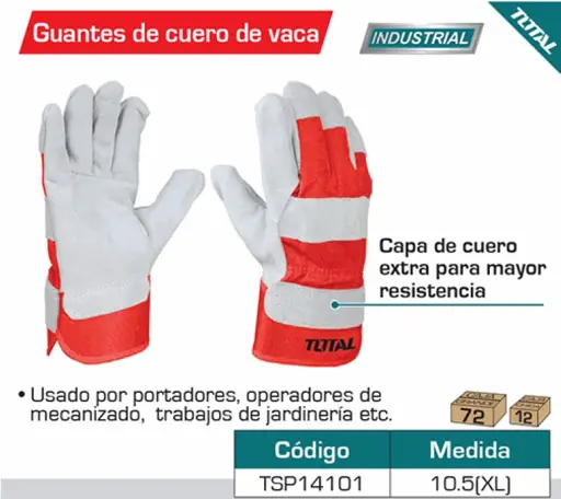 GUANTE CUERO Y LONA TOTAL