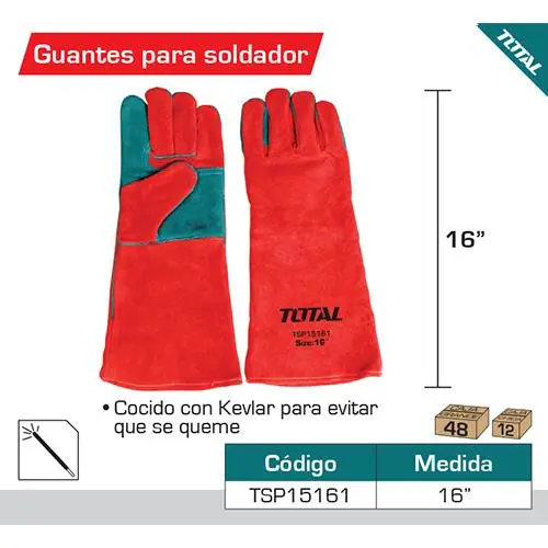 GUANTE CUERO PARA SOLDAR LARGO TOTAL