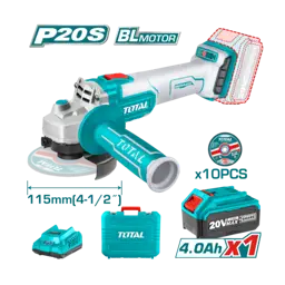 ESMERILADORA ANGULAR 4 1/2″ 20V 1100W TOTAL