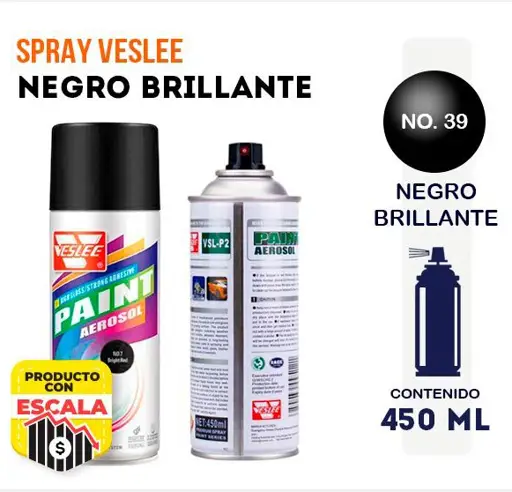PINTURA SPRAY NEGRO VESLEE