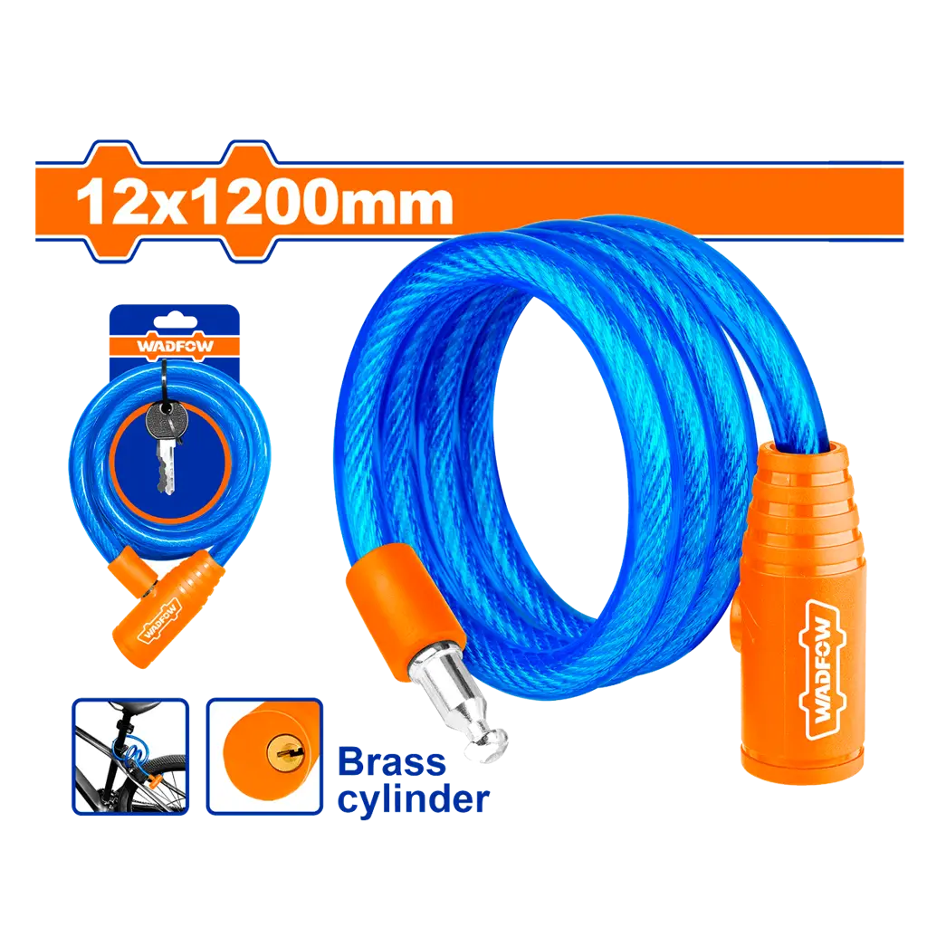 CANDADO PARA BICICLETA 1.20MT WADFOW