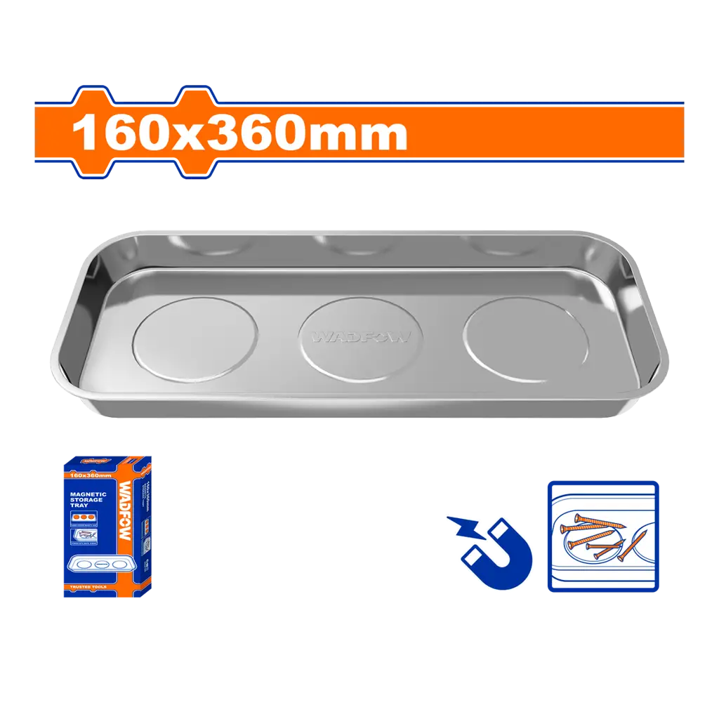 BANDEJA MAGNÉTICA RECTANGULAR 16CM WADFOW