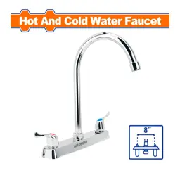 CACHERA CROMADA FREGADERO CUELLO GANSO 8" WADFOW