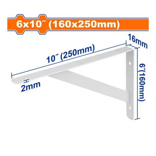 ESCUADRA ESTANTE REFORZADA 10X6" WADFOW