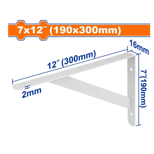 ESCUADRA ESTANTE REFORZADA 12X7" WADFOW