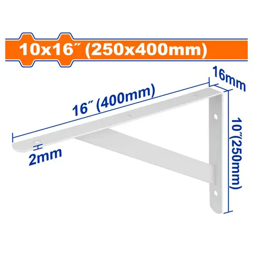 ESCUADRA ESTANTE REFORZADA 16X10" WADFOW