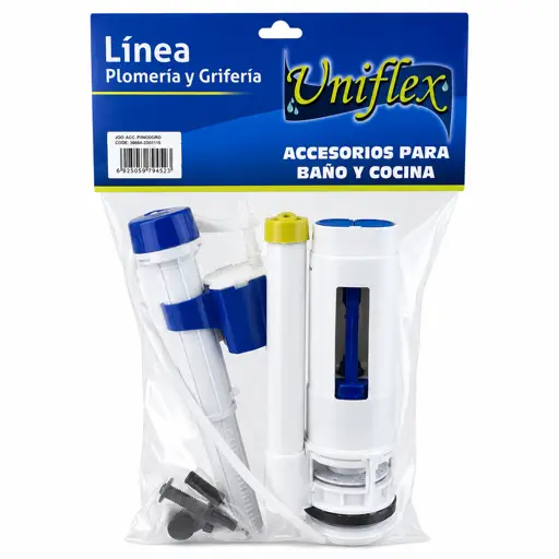 KIT ACCESORIOS INODORO PUSH 2" UNIFLEX