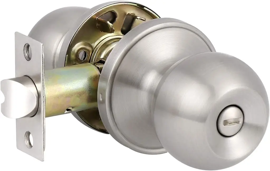 CERRADURA POMO CROMADA CON LLAVE UNIVERSAL HUABA
