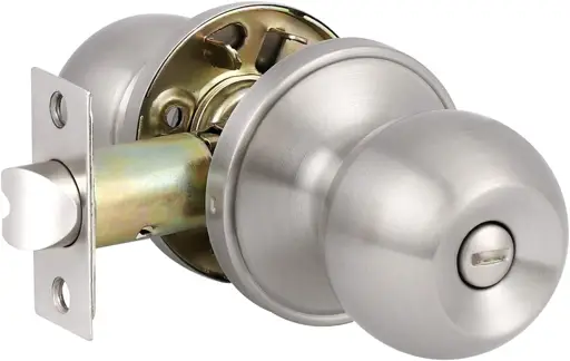 CERRADURA POMO CROMADA CON LLAVE UNIVERSAL HUABA