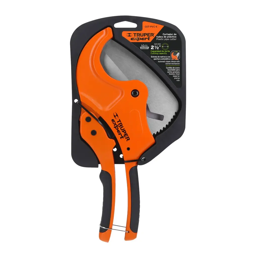 CORTADOR DE TUBO PVC CUCHILLA ACERO TRUPER EXPERT — vista 2