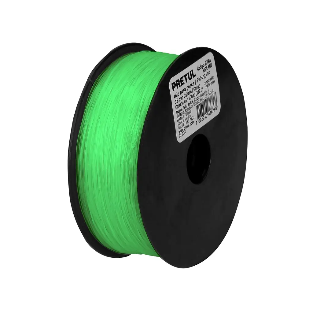 CUERDA P/PESCA 100M 0.60MM HIPE-60V PRETUL