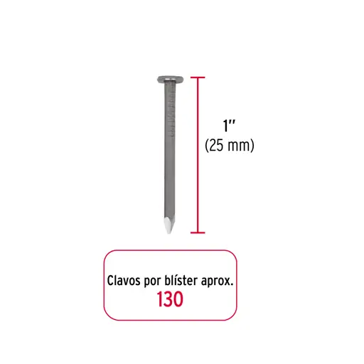 CLAVO CON CABEZA 1" BLISTER 30 FIERO