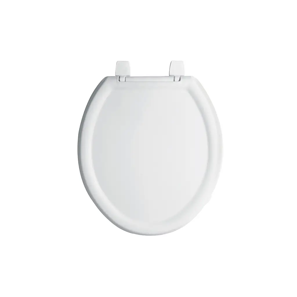 Asiento para inodoro redondo de color blanco marca Foset con diseño abierto 1