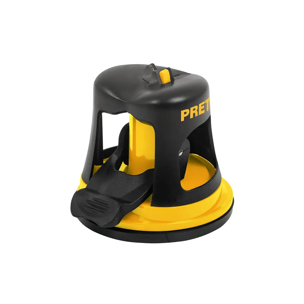 Afilador para cuchillos Pretul de color amarillo con base de ventosa de sujeción 1