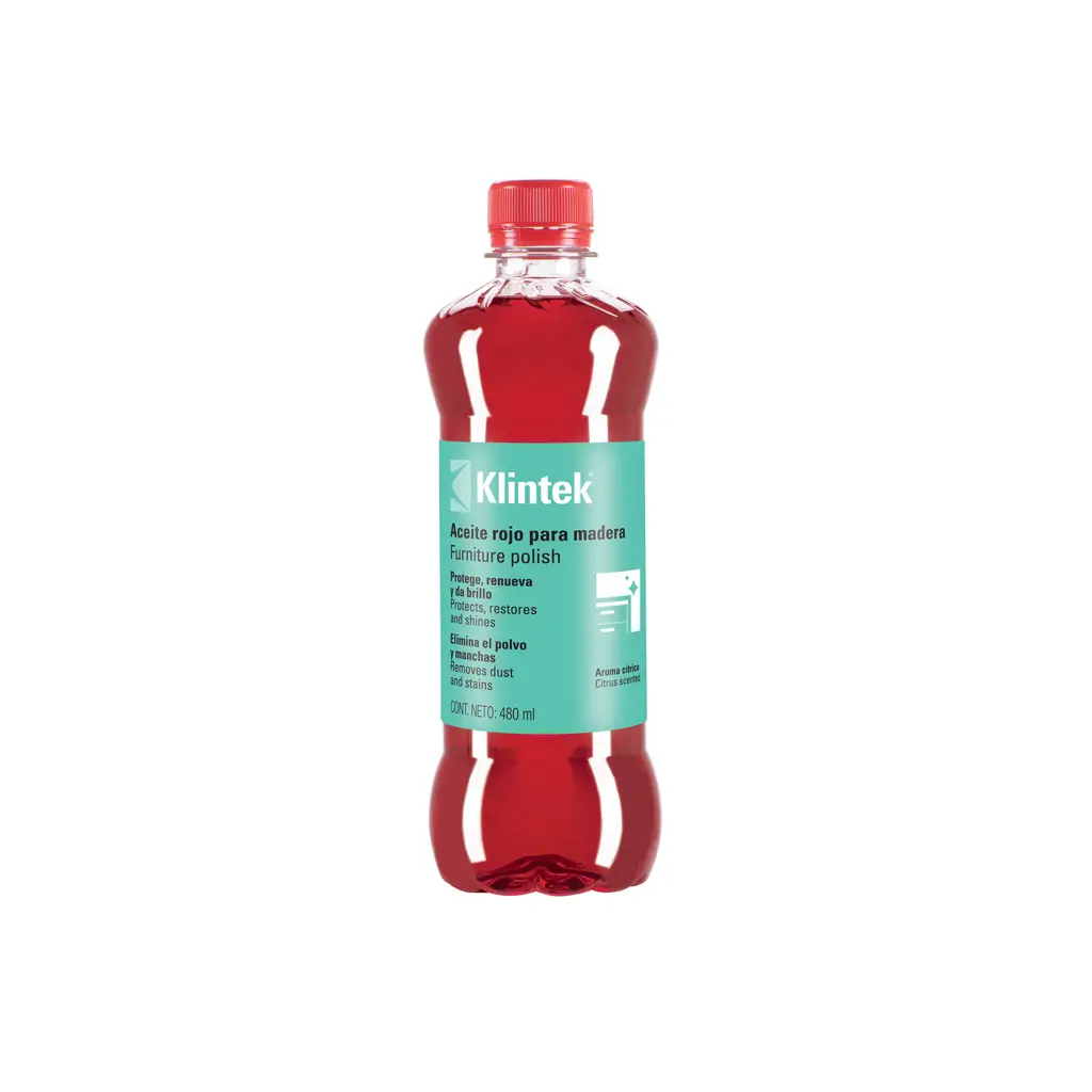 ACEITE ROJO PARA MUEBLES Y MADERA 480ML KLINTEK