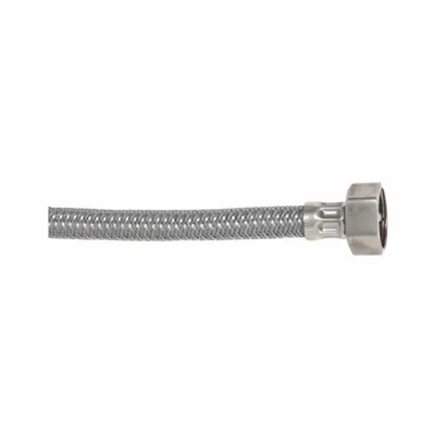TUBO ABASTO 3/8X1/2 50CM ACERO INOXIDABLE MIBER