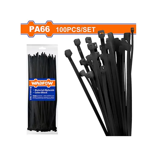 AMARRA PLASTICA NEGRA 10" WADFOW (PAQ)