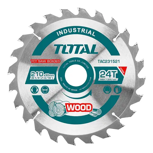 DISCO SIERRA CIRCULAR CALZADA PARA MADERA 8 X 1/4 24T TOTAL