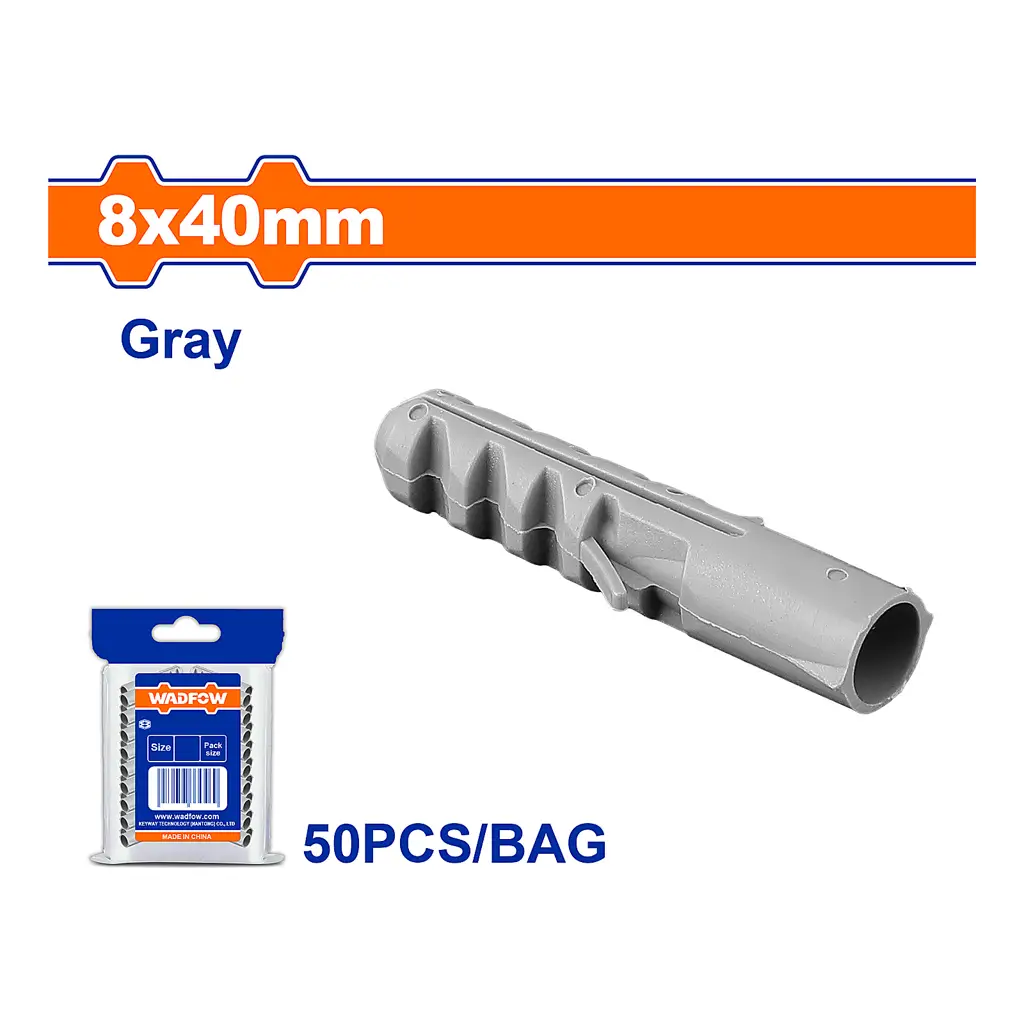 ESPANDER PLÁSTICO WADFOW S-8 EMPAQUE DE 50 PIEZAS