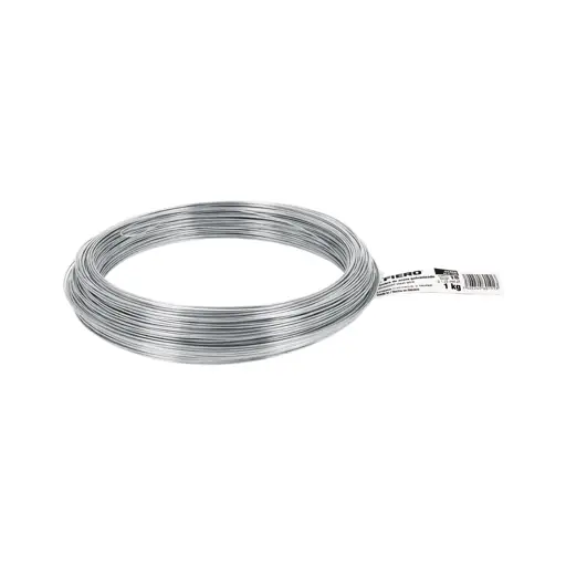 ALAMBRE GALVANIZADO CALIBRE 18 ROLLO 1KG FIERO