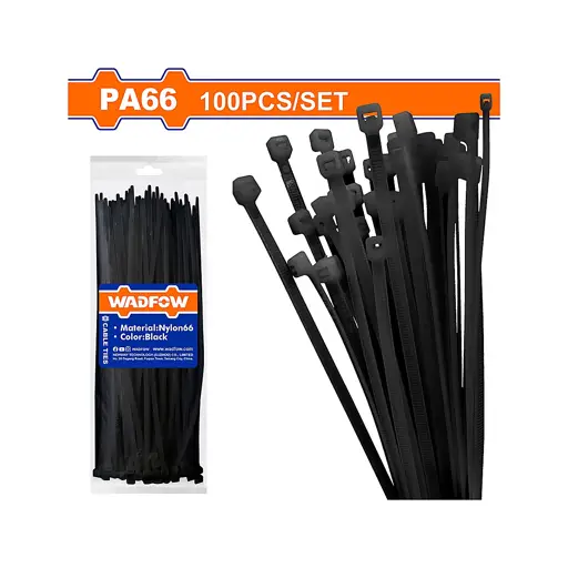 AMARRA PLASTICA NEGRA 16" WADFOW (UNIDAD)