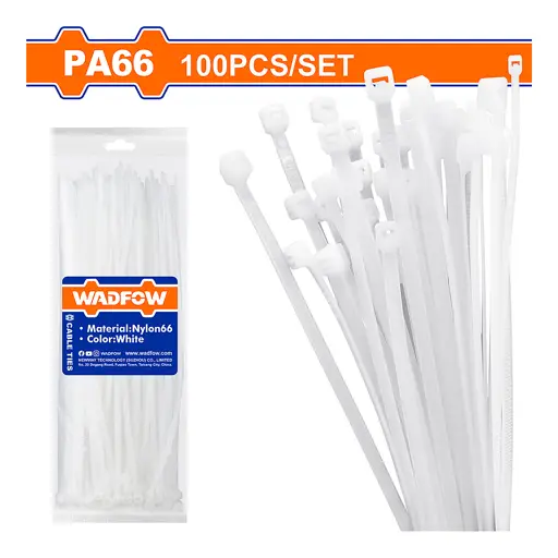 AMARRA PLASTICA BLANCA 04" 2.5X100 WADFOW (PAQ)
