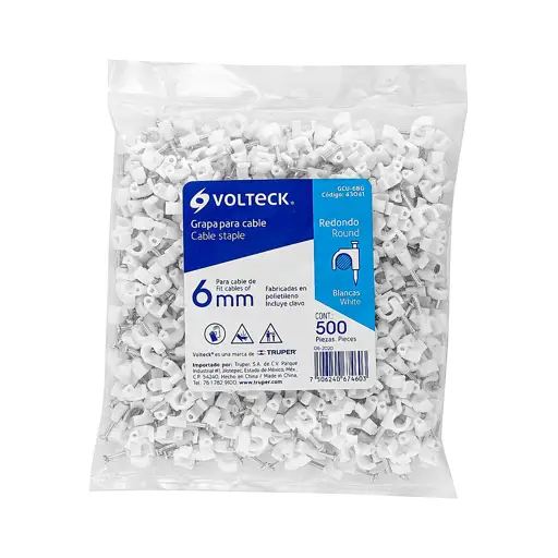 GRAPA CURVA P/CABLE 6B VOLTECK (PAQ)