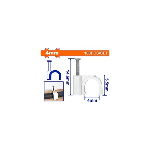 GRAPA C/CLAVO ACERO 04MM WADFOW (PAQ)
