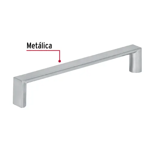 JALADERA METALICA 128MM ESTILO ANDAMIO NIQUEL SATIN HERMEX