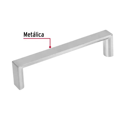 JALADERA METALICA 96MM ESTILO ANDAMIO NIQUEL SATIN HERMEX