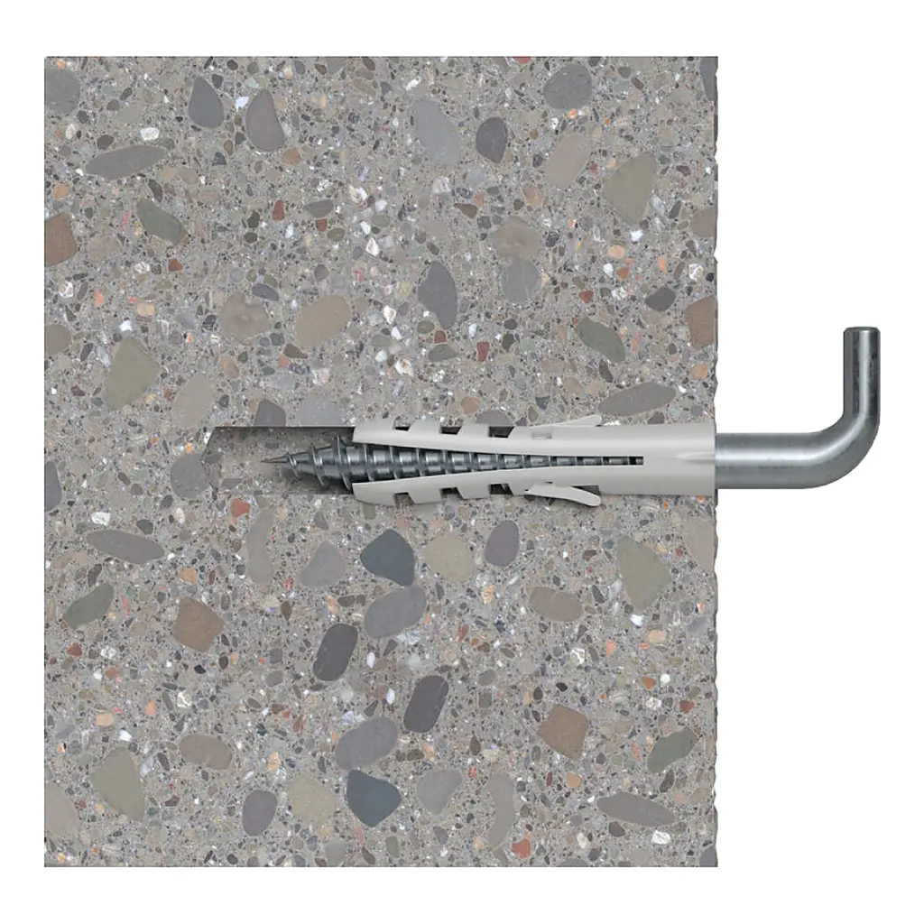 ESPANDER DE NYLON TIPO S 7 MM 1/4" CAJA DE 100 UNIDADES FISCHER