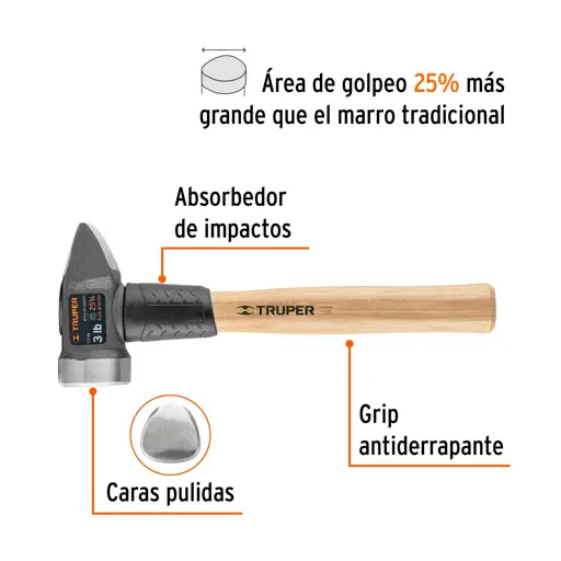 MAZO PARA HERRERÍA 12" 3LB TRUPER