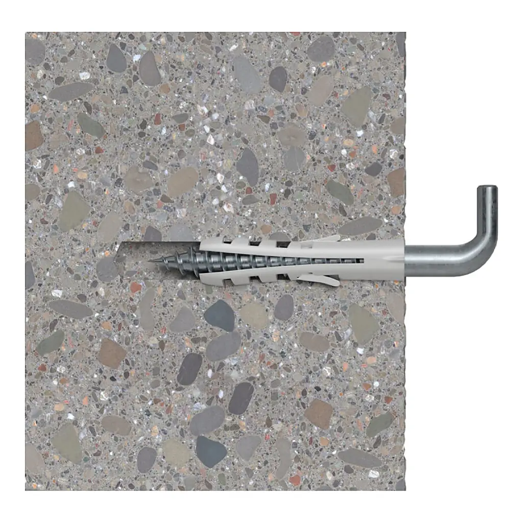 ESPANDER DE NYLON TIPO S 12 MM 1/2" CAJA DE 25 UNIDADES FISCHER