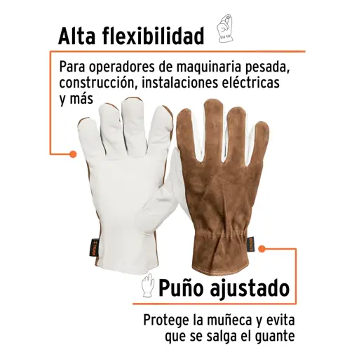 GUANTE PIEL DE CABRA DORSO-CUERO TRUPER
