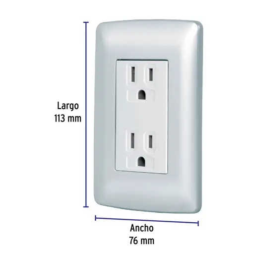 TOMA DOBLE PLACA POLAR PLATA VOLTECK