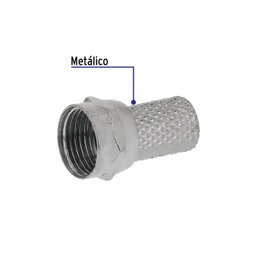 FITTING COAXIAL HEMBRA RG-6 VOLTECK (4 UNIDADES)