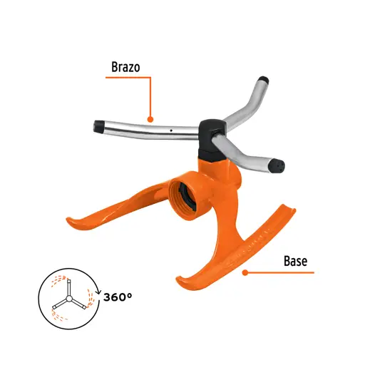 ASPERSOR METALICO 3 BRAZOS TRUPER