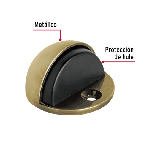 TOPE P/PUERTA TIPO DOMO LATON ANTIGOLPE HERMEX