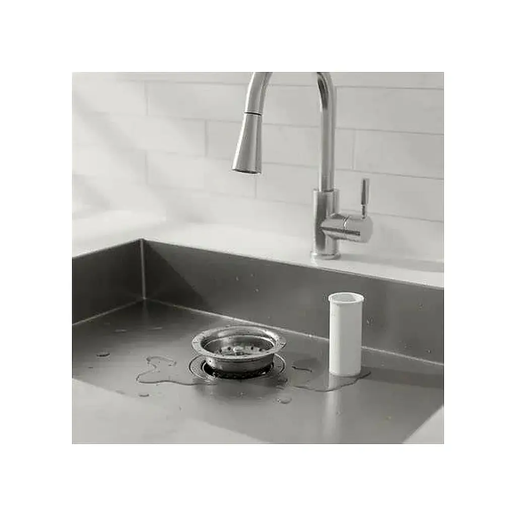 Contracanasta de acero inoxidable satinado de 1-1/2 pulgadas marca Coflex para fregadero de cocina. 2