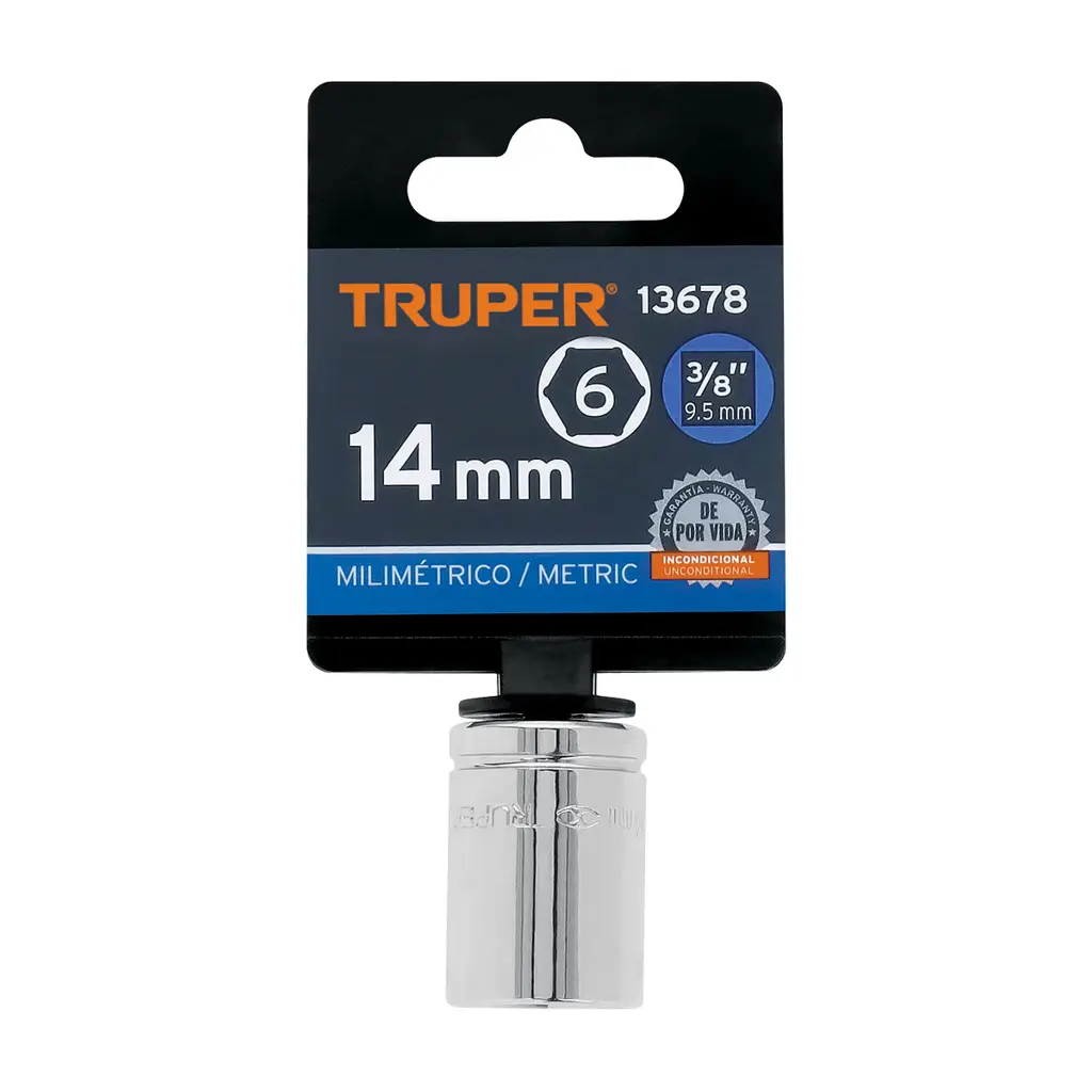 CUBO ESPIGA 3/8" HEX 14mm D-3814-HM TRUPER