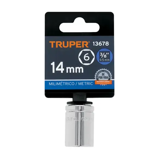 CUBO ESPIGA 3/8" HEX 14mm D-3814-HM TRUPER