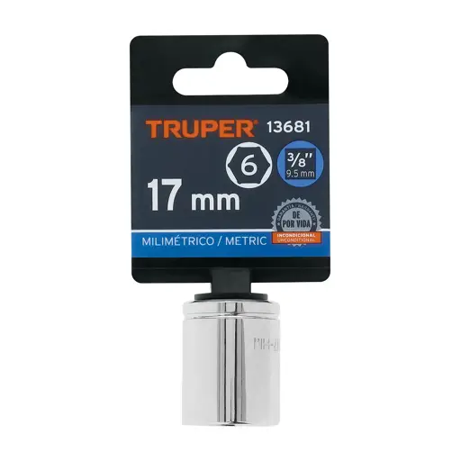 CUBO ESPIGA 3/8" HEX 17mm D3817-HM TRUPER