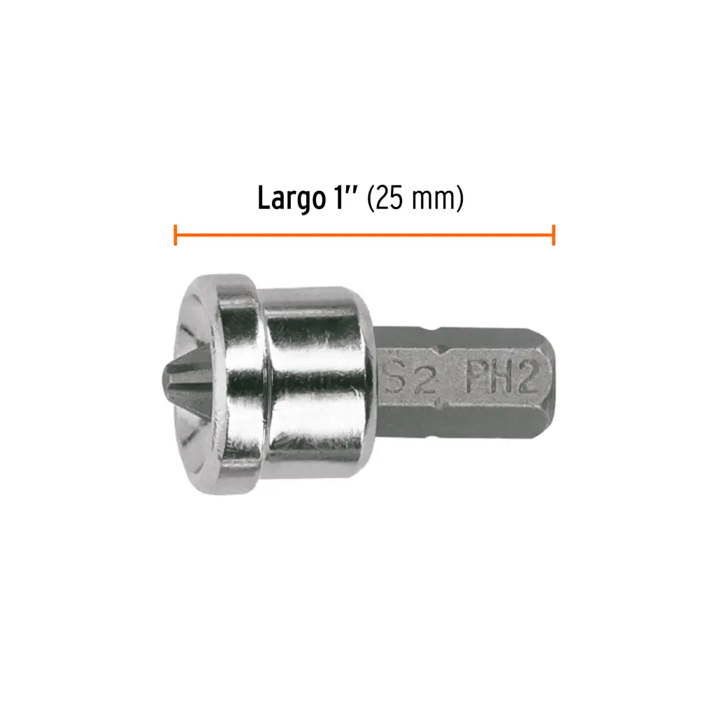 Juego de 5 puntas magnéticas PH2 de 1 pulgada marca Truper para instalación de láminas de gypsum 3