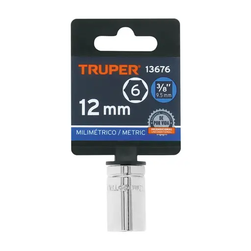 CUBO ESPIGA 3/8" HEX 12mm D-3812-HM TRUPER