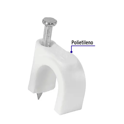 GRAPA CURVA 12 MM 20 PIEZAS BLANCA VOLTECK (PAQ)