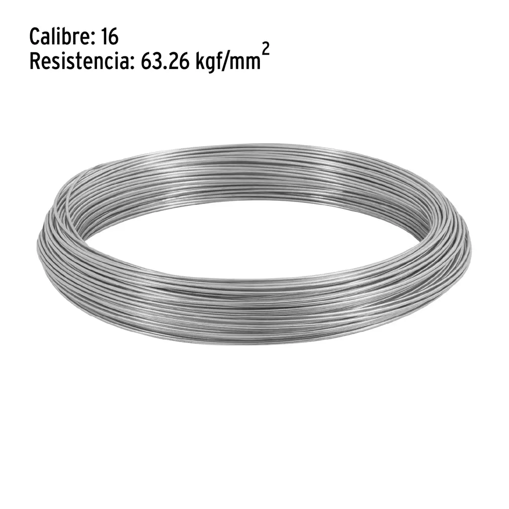 ALAMBRE GALVANIZADO CALIBRE 16 ROLLO 1KG FIERO