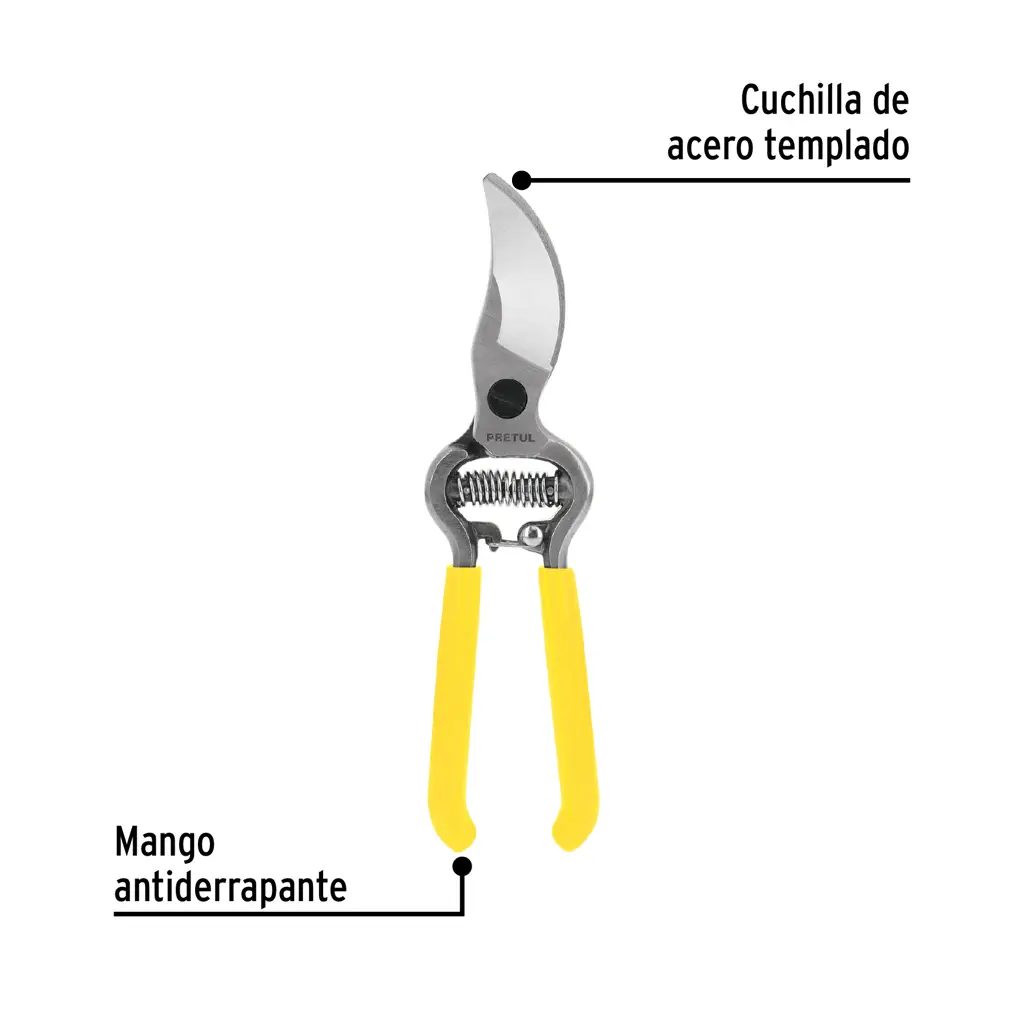 TIJERA PARA PODA 8" FORJADA CUCHILLA CURVA PRETUL