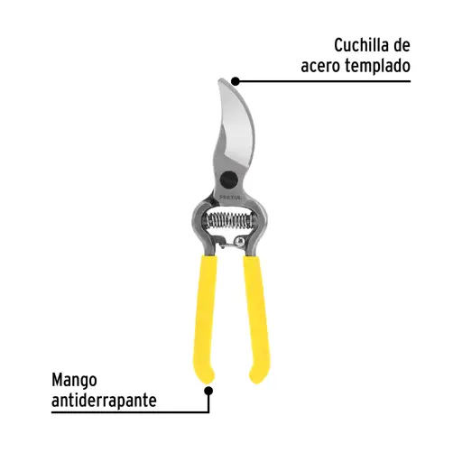 TIJERA PARA PODA 8" FORJADA CUCHILLA CURVA PRETUL