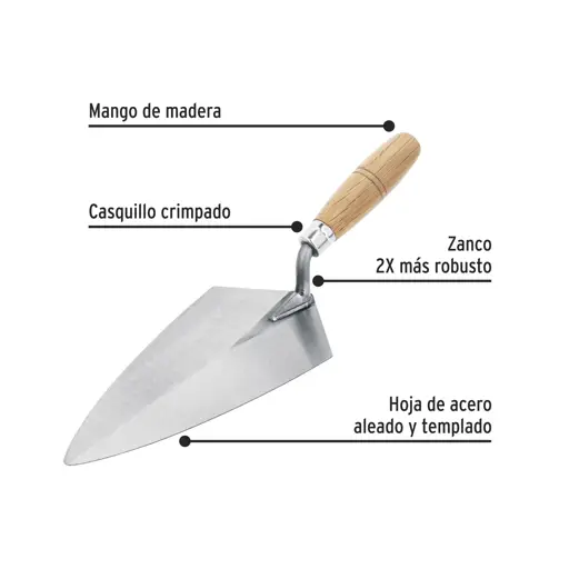 CUCHARA PARA ALBAÑIL 10" TIPO FILADELFIA PRETUL